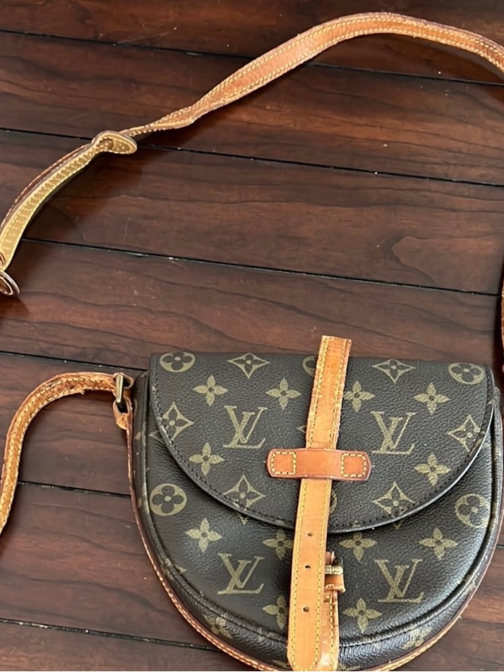 Louis Vuitton Monogram Canvas Crossbody Bag in Brown and Tan